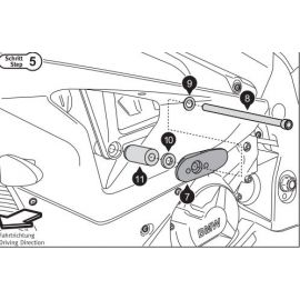 Kit de fijación de topes anticaida SW Motech Negro para BMW S 1000 RR 10-18 (No incluye los topes anticaidas)