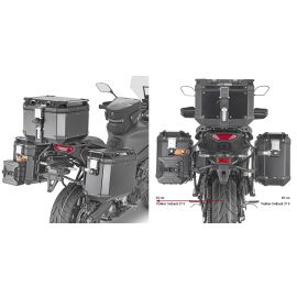 Suporte lateral Givi Monokey Cam-Side PL One-Fit para Trekker Outback para YAMAHA TRACER 9 / 900 / GT 21-23 | MT 09 TRACER 2021
