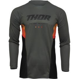 Camisa Thor Pulse React color Verde Militar / Negro