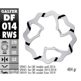Disco de travão sobredimensionado Galfer Wave RWS DF014RWS