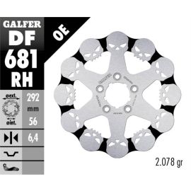 Disco de travão Galfer Wave RH em forma de caveira DF681RH