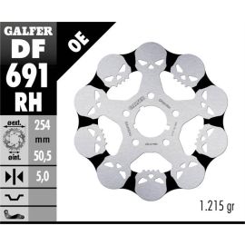 Disco de travão Galfer Wave RH em forma de caveira DF691RH