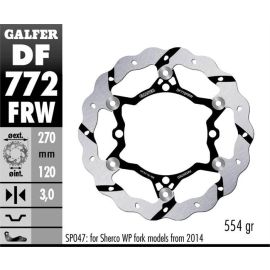 Disco de travão flutuante sobredimensionado Galfer Wave FRW DF772FRW