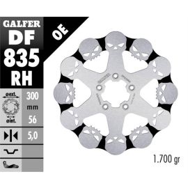 Disco de travão Galfer Wave RH em forma de caveira DF835RH