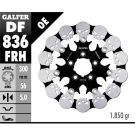 Disco de travão flutuante Galfer Wave FRH em forma de caveira DF836FRH