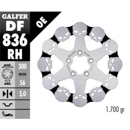Disco de travão Galfer Wave RH em forma de caveira DF836RH