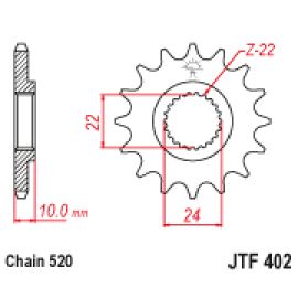 Rodas dentadas de borracha JT Sprockets de aço JTF402