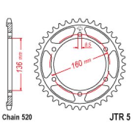 Coroa de aço JT Sprockets JTR5