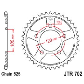Coroa de aço JT Sprockets JTR702