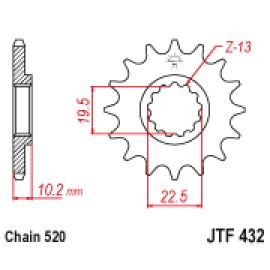 Rodas dentadas de borracha JT Sprockets de aço JTF432