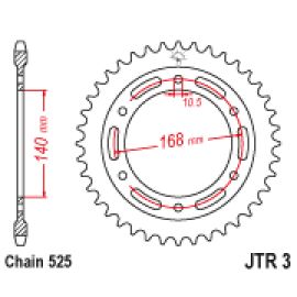 Coroa de aço JT Sprockets JTR3