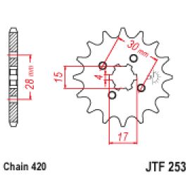 Rodas dentadas de borracha JT Sprockets de aço JTF253