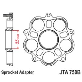 Suporte da coroa d\'alumínio JT Sprockets JTA750B