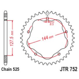 Coroa de aço JT Sprockets JTR752