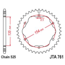 Coroa Supersprox JTA761 em alumínio