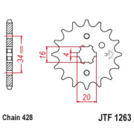 Rodas dentadas de borracha JT Sprockets de aço JTF1263