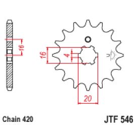 Rodas dentadas de borracha JT Sprockets de aço JTF546