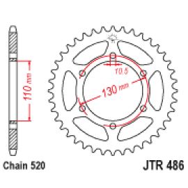 Coroa de aço JT Sprockets JTR486