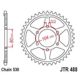 Coroa de aço JT Sprockets JTR488