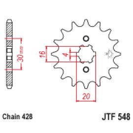 Rodas dentadas de borracha JT Sprockets de aço JTF548