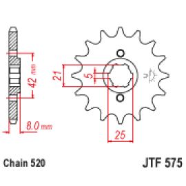 Rodas dentadas de borracha JT Sprockets de aço JTF575