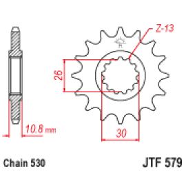 Rodas dentadas de borracha JT Sprockets de aço JTF579