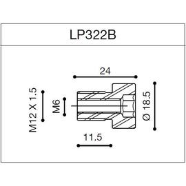 Adaptador para contrapesos Rizoma LP322B para BMW F800R 09-14 (unid.)