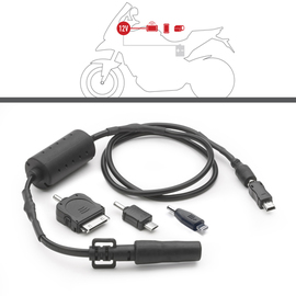 Kit Power Hub Givi S112 con conexión a diferentes dispositivos